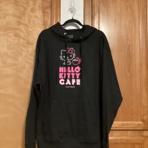 Hello Kitty hooded sweatshirt, black, size large, NWT